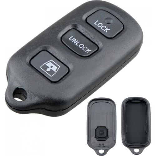 1pcs Black Durable 4 Buttons Car Keyless Key Fob Case Shell Replacement Remote Cover fit for TOYOTA 4Runner Camry