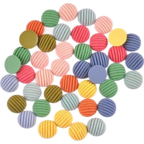 17mm 30pcs Mixed color Flat Back Planar circular Resin beads Scrapbook Craft DIY phone decor Headwear accessories No Hole