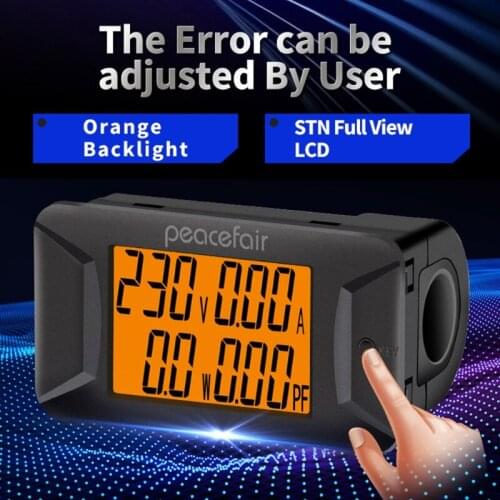 AC 40-400V 100A Digital Multimeter Voltage Current Meter Electric Instrument Power Factor Meter M4YD