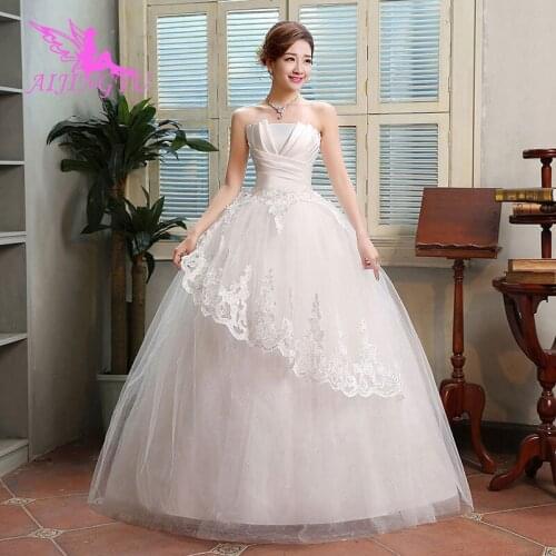 AIJINGYU 2021 Customized new hot selling cheap ball gown lace up back formal bride dresses wedding dress WU186