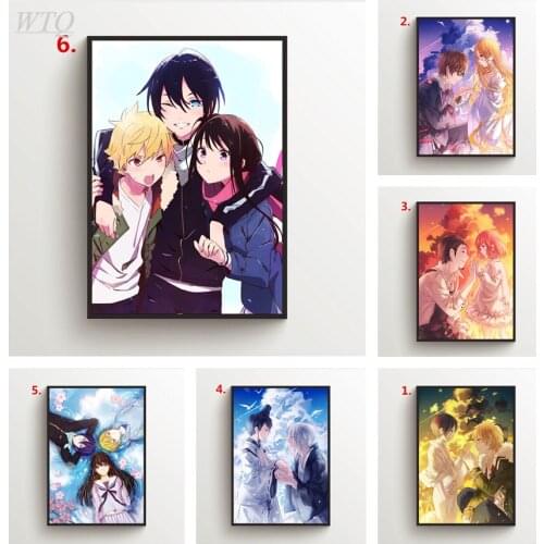 Anime Posters Noragami Yato Yukine Iki Hiyori Canvas Painting Photos for Childrens Room Wall Decor Wall Art Picture Home Decor