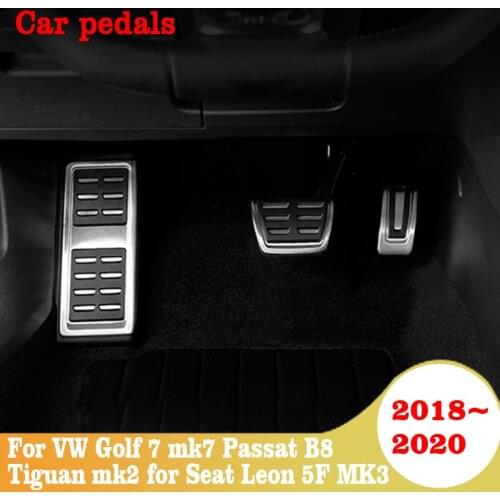 Car Pedals For VW Golf 7 MK7 Passat B8 Tiguan MK2 2018 2019 2020 For Seat Leon 5F MK3 Accelerator Footrest Brake Pad Accessories