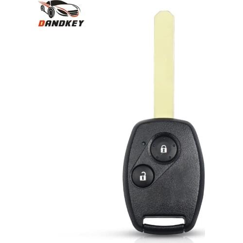 Dandkey 2 Buttons Remote Key Shell fit for HONDA Accord Civic CRV Pilot Fit Replacement Fob 2 BTN Key Case