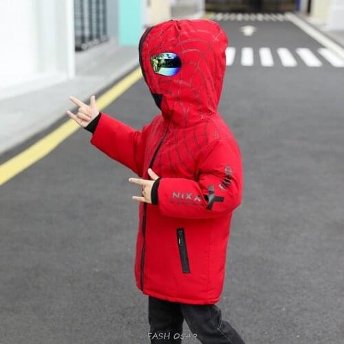 Children Outerwear Warm Coat Sporty Kids Clothes SpiderMan Windproof Thicken Boys Girls Cotton-Padded Jackets Autumn and Winter