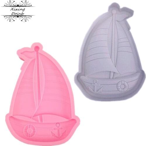 DIY sailboat shaped cake fudge silicone mold cake decoration tool Chocolate Mold Kitchen Baking tool