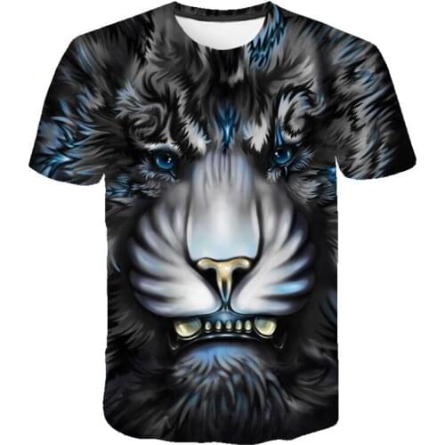 2021 Male Fashion T-shirt Male Newest 6XL Wolf 3D Print Animal Cool Funny T-Shirt Men Short Sleeve Summer Tops Oversized Tshirt