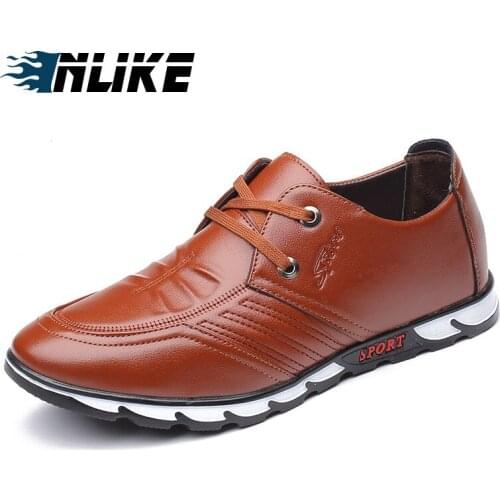 INLIKE Men Casual Leather Shoes Loafers Men Shoes Quality Shoes Men Flats Hot Sale Moccasins Shoes