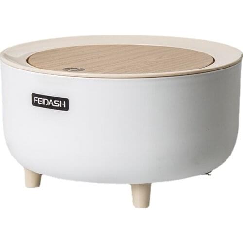 Creative trash can Desktop fruit storage bin Plastic flip two liter small trash can Household desktop storage bin