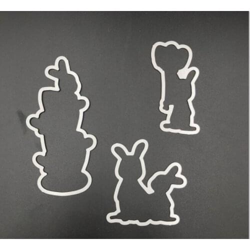 Rabbit Happy Easter Metal Cutting Dies Stencils for DIY Scrapbooking/photo album Decorative Embossing DIY Paper Cards