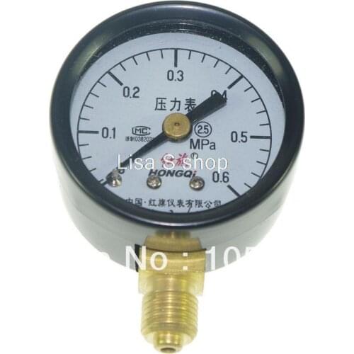 M10*1 40mm Dia 0-0.6Mpa Water Oil Hydraulic Air Pressure Gauge Universal Gauge