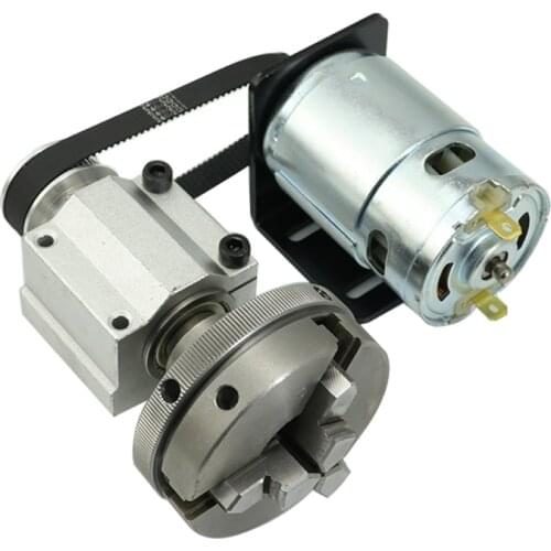 Multi-function rotary lathe Woodworking spindle 50/65 chuck Instrument thimble 12V-24V DIY woodworking lathe