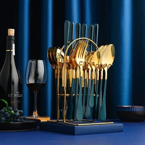 Stainless Steel Tableware Full Set of Steak, Knife and Spoon 24 Main Parts Western Tableware Cross-border Gift Set