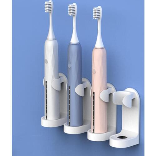 Fashion Creative Traceless Stand Rack Toothbrush Organizer Electric Toothbrush Wall-Mounted Holder Space Saving