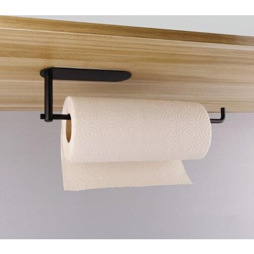 Wall Mounted Bathroom Roll Paper Towel Rack Stainless Steel Tissue Holder Shelf