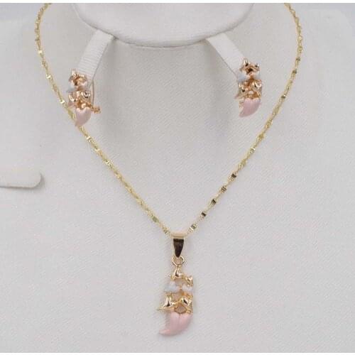 New High Quality Fashion Dubai Jewelry 3COLOR Set Gold color Wedding African Beads Jewelry necklace earrings
