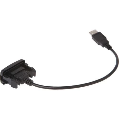 OOTDTY Auto 12-24V AUX USB Port Cable Adapter Cord Wire USB Charging Adapter for Toyota VIGO/Vios/Corolla Car Styling