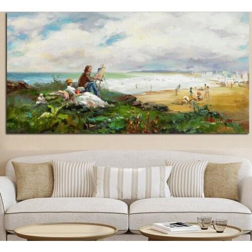 Modern Claude Monet Impression Pastoral Landscape Poster HD Print Abstract Oil Painting on Canvas Wall Picture for Living Room