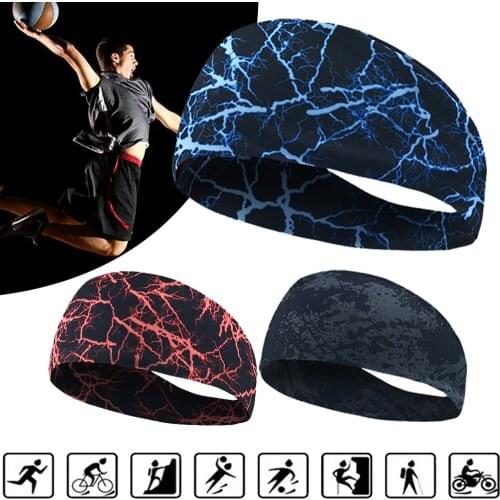 Sport Sweat Headband Sweatband Yoga Hair Bands Running Cycling Dance Fitness Head Anti Sweat Bands Sports Safety Bands