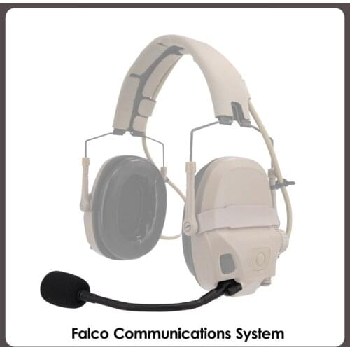 Tactical noise canceling headset replaces microphone microphone for AMP