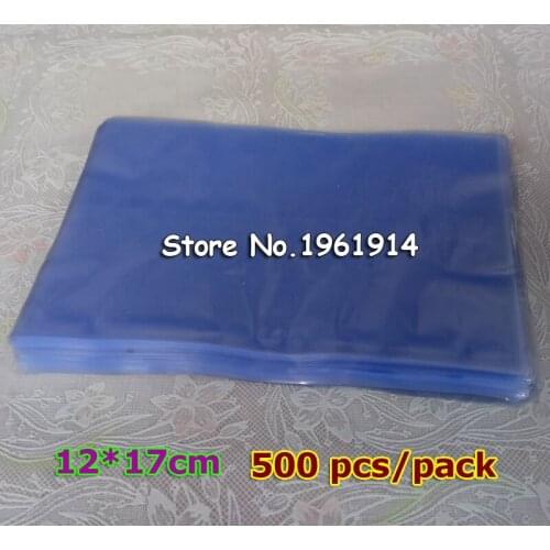 12 x 17 cm PVC Heat Shrinkable Bags Film Wrap Cosmetic Packaging Wrap Materials 500 pcs