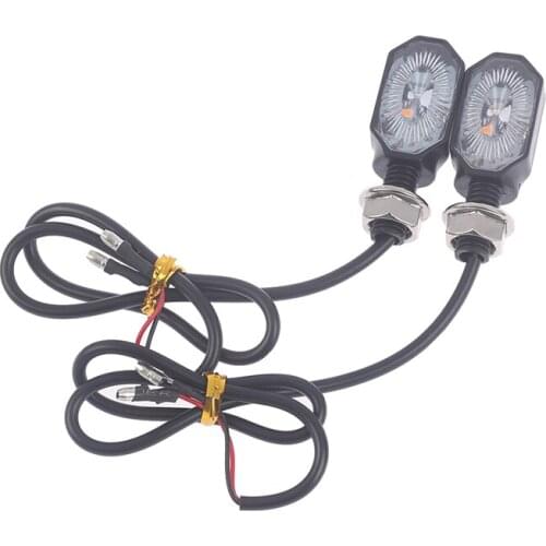 2x Universal Mini Motorcycle Led Direction Indicator Long Direction Indicator Short Direction Indicator Amber Side Marker