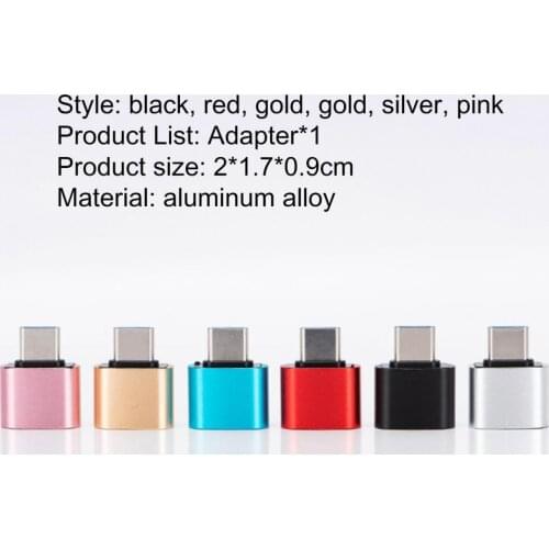 Universal Usb To Type C Adapter For Android Mobile Mini Type-C Jack Splitter smartphone USB C Connectors OTG Converter