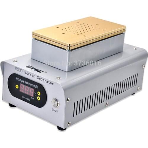 UYUE 958D Heating LCD Separator Build In 2 vacuum Pump Super adsorption heating Separating for iphone for samsung LCD repair