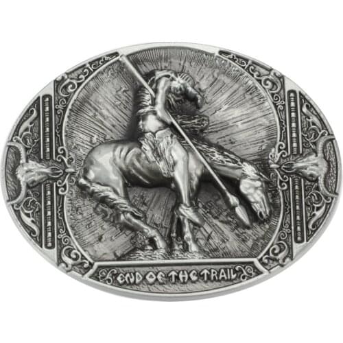 Warrior belt buckle smooth personality big buckle metal head K99