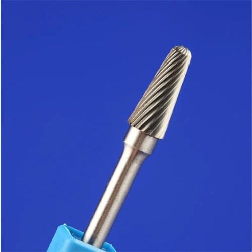 1Pcs Shank 6mm Head 10mm Tungsten Carbide Single Cut Rotary Burrs Files Accessories for Metalworking Polishing Electric Grinder
