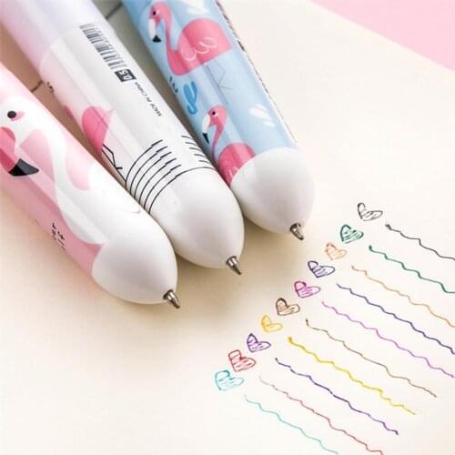 1pcs Sell Flamingo Ballpoint Pens Student Ball Point Pen School Office Supplies Learning Stationery