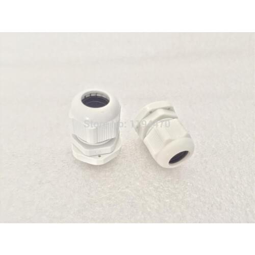 10pcs/Lot Plastic Nylon Waterproof Connector PG11 White Dia 5-10mm Cable Glands Joints Adapter