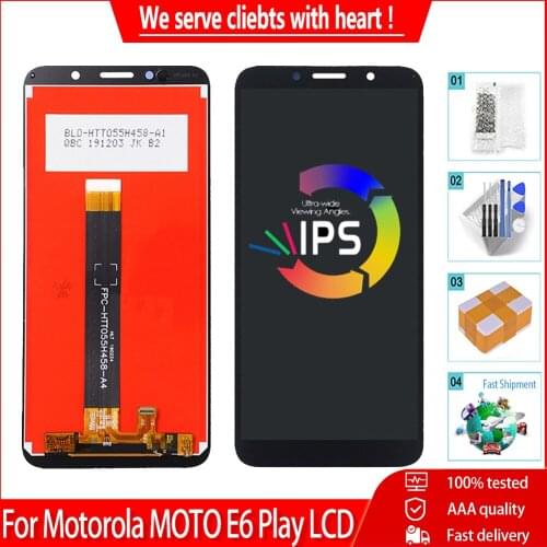 5.5" AAA Tested For Motorola Moto E6 Play XT2029 XT2029-1 LCD Display Screen Digitizer Touch Panel Assembly Replacement Parts