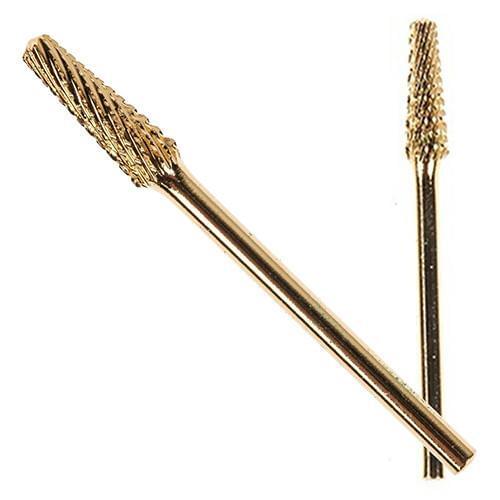 Electric Nail Drill Bit Manicure Machine Milling Cutter Golden Nail Tip Tungsten Grinding Head Accessories