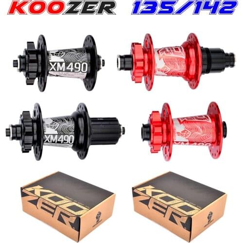 Free delivery Koozer XM490 hubs 4 bearings MTB mountain bike hub QR100*15 12*142mm thru32holes disc brake bike hub28 32 36 holes
