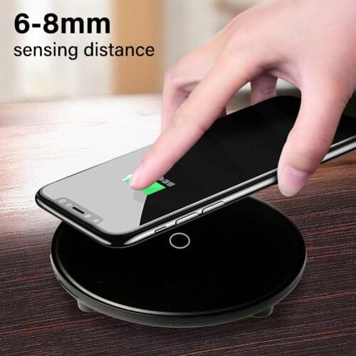 5W/10W Portable Fast Charging Qi Wireless Charger Pad for iPhone X XS 11 Pro Max