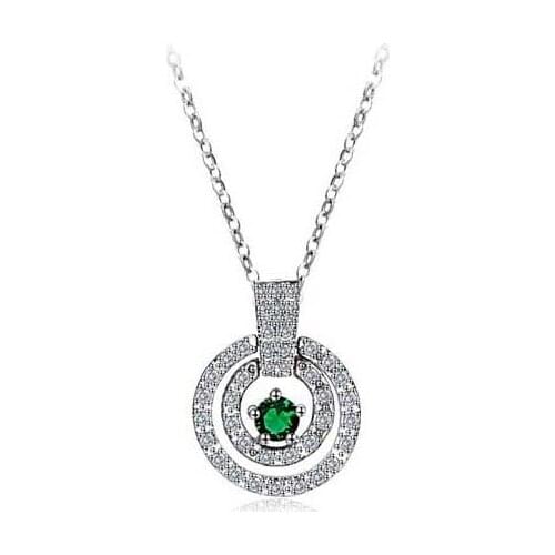 Brand Love Necklace Round Pendant Necklace with Small Tiny CZ Stone Plated Luxury Jewelry Factory Wholesale