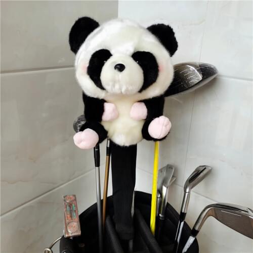 Thick Plush Panda Driver Head Cover 460cc Lovely Animal Golf Wood Headcover Golf Club Accessory For Man Women