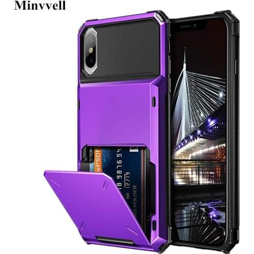 For iPhone X XS MAX XR 7 8 Case Wallet ID Slot Credit Card Holder Case For iPhone XR 7 7+ 6 6S X 10 Cover For iPhone 8 XR XS