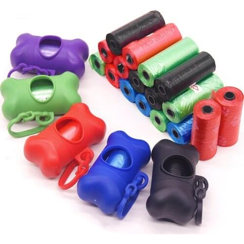 Pet Waste Bag Dispenser For Dog Waste Bag Holder - Plastic Garbage Bag Dispenser Carrier Case Dog Pet 1 Roll Waste Poop Bags