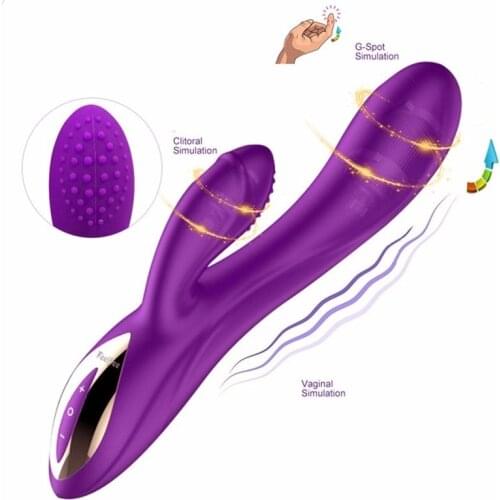 G Spot Dildo Rabbit Vibrators for Women Dual Vibration Silicone Female Vagina Massager Clitoris Stimulator Sex Toys for Woman