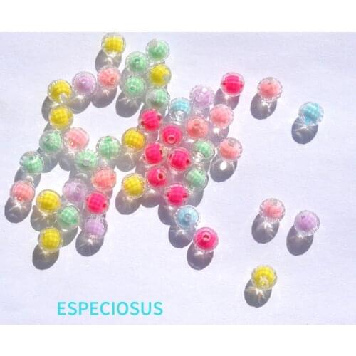 DIY Jewelry Making Accessory Round Shaped Acrylic Spacer Faceted Beads Mix Color 8MM Bead in Beads Bracelet Making Departments