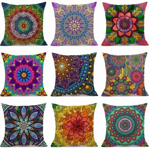 XUNYU Beautiful Mandala Pattern Cushion Cover Decorative Sofa Pillow Case 45x45cm FS01