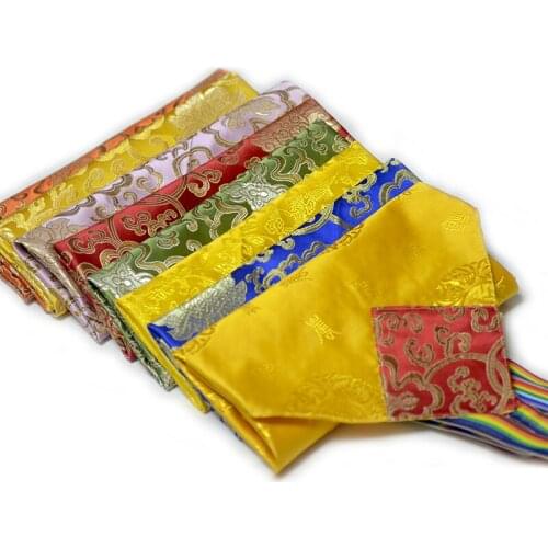Square Luxury Tibetan-Style Scripture Book Bags Cover Cloth Handwritten Table Mat Chinese Silk Brocade Tablecloth