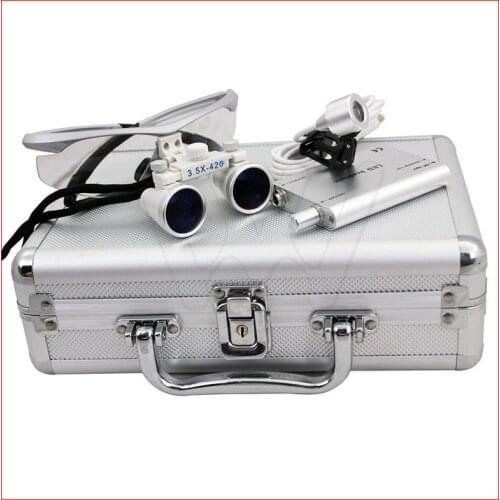 Metal case 2.5X/3.5X enlarger lens first time user surgical oral loupe dentist magnify glasses