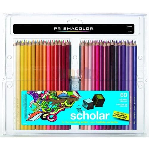 Prismacolor Scholar Soft Core Colored Pencils, Pack of 60 Colors New