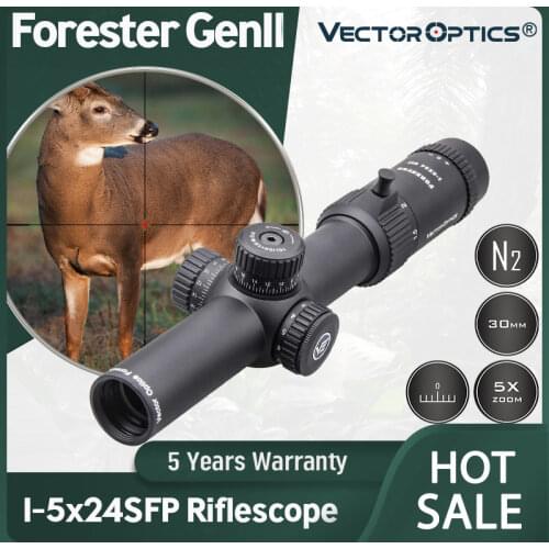 Vector Optics GenII Forester 1-5x24 Riflescope Center Dot Illuminated Air Soft Scope Hunting Rifle Scope Air Gun AR15 Scope