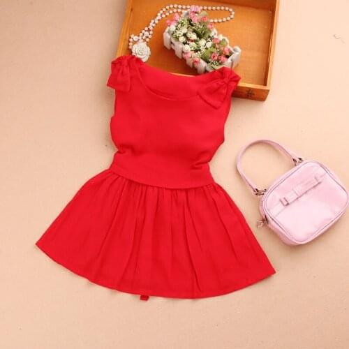 Girls dresses summer 2019 children clothing kids dresses for girls bow sleeveless princess dress girls clothes vestido age 1-16Y