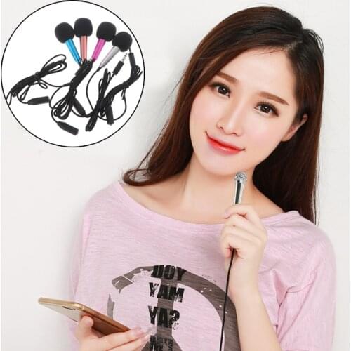 Portable 3.55mm Stereo Studio Metal Mic Karaoke Mini Microphone KTV For Smart Phone Laptop PC Desktop Handheld Audio Microphone