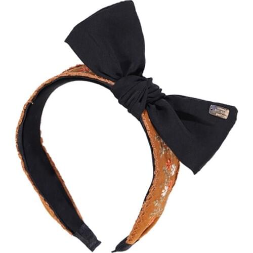 BowKnot Suede Headband Embrodiery Headband Bohemia Headwear Girls Hair Bow Hairbands Hair Accessories Women