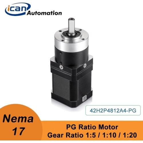 ICAN Stepper Motor Wtih Planetary Gear Nema17 2.0Nm 4.0Nm 8.0Nm Ratio5 10 20 For 3D Printer